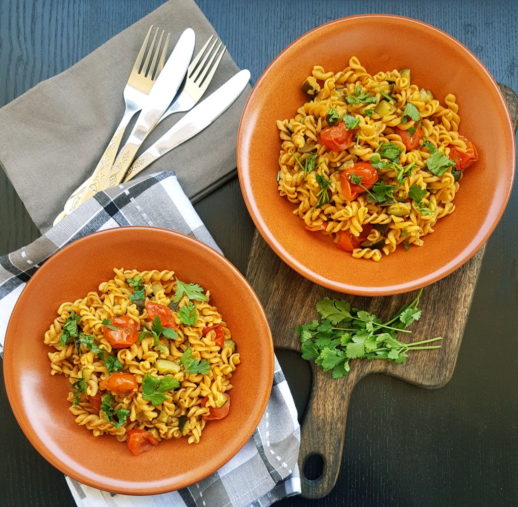 Torsades de lentille corail à la courgette