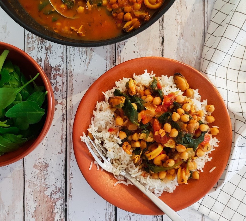 Pois chiches en sauce aux fruits de&nbsp;mer